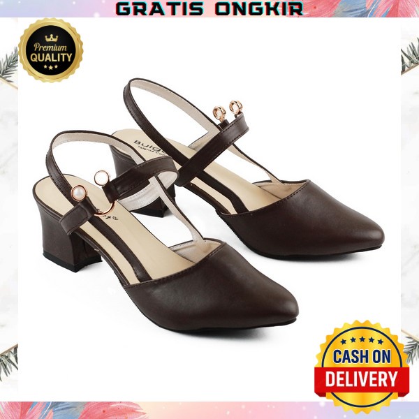 Haihils Wanita Sandal Sendal Import High Hils Hills Terbaru Remaja Heels Kerja Kantor Dan Kondangan 