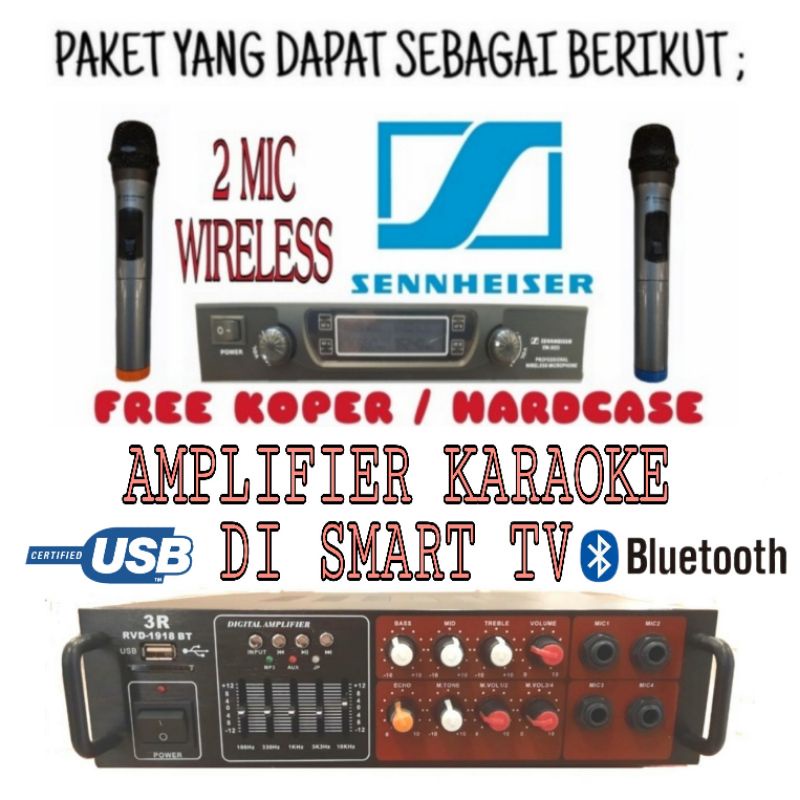 Paket Karaoke Set Professional Sound 3R 15 Inch Ampli Karaoke Smart tv Youtube