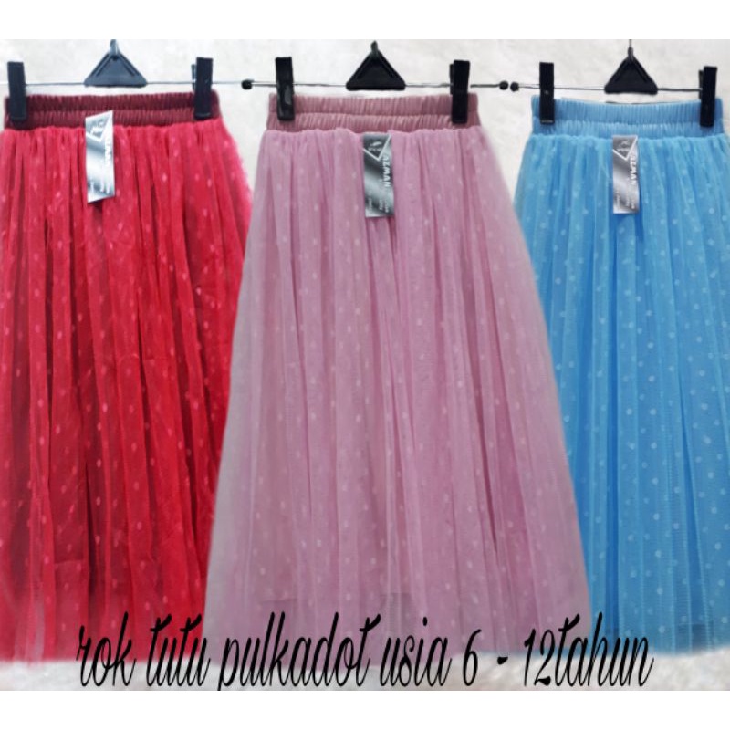 rok tutu motif air mata ibu--rok tutuTANGGUNG dotty--rok tutu skiit import--rok tutu anak perempuan sd motif pulkadot usia 4 - 12tahun