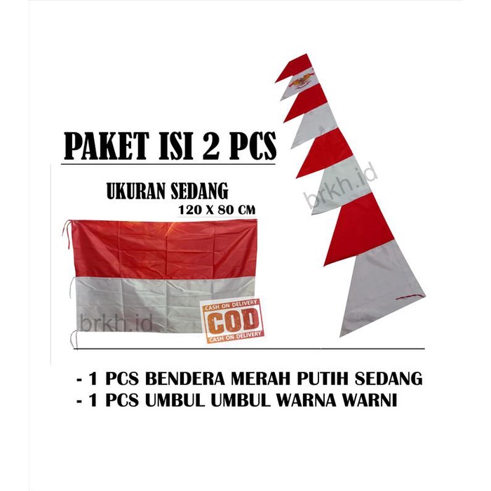 

Paket Isi 2 Pcs Murah Meriah Bendera Merah Putih & Umbul Umbul Garuda