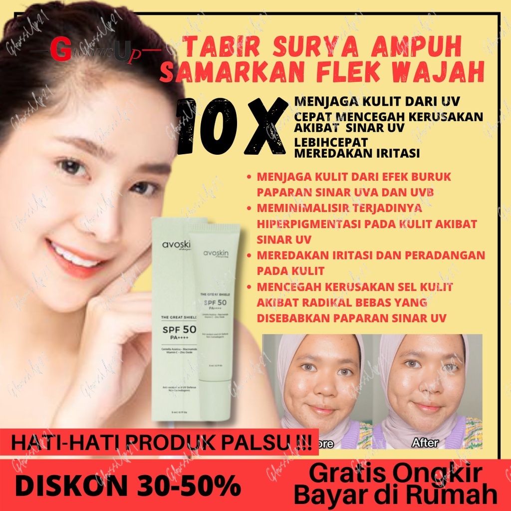 Perawatan Wajah Sunscreen Avoskin The Great Shield Sunscreen 5ml