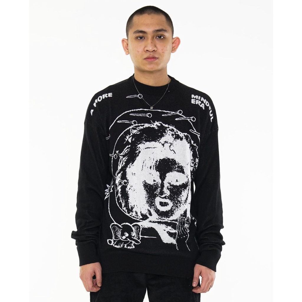 A More Mindful Era Hammer Knitwear Crewneck - Black