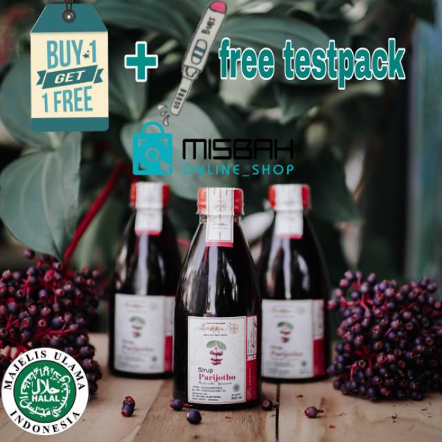 

Sirup parijoto 350ML 2 botol +free testpack asil khas sunan muria promil Penyubur kandungan