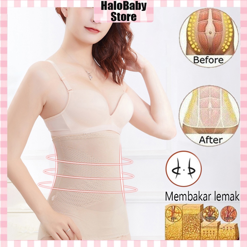 Halobaby Celana Dalam Wanita Briefs Elastis Seamless High Waist Bahan Katun