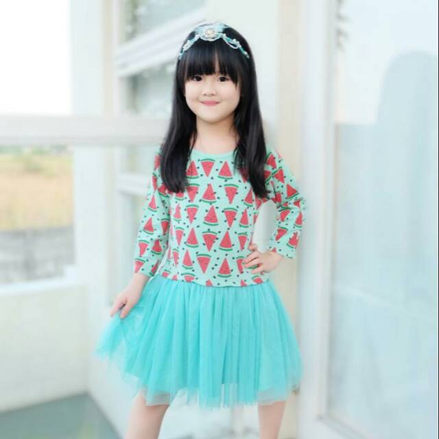 Dress tutu Flowerkids, dress tutu anak