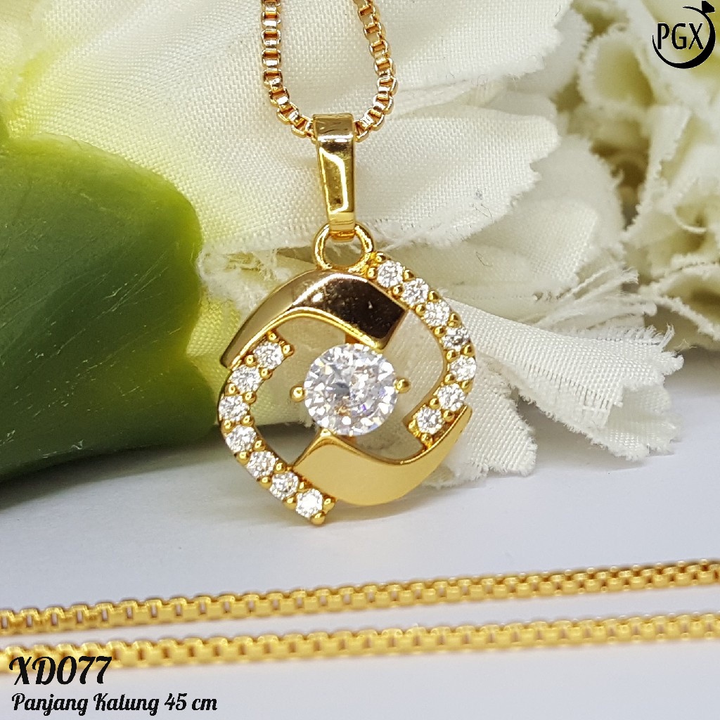 PGX Kalung Wanita Xuping Aksesoris Fashion Perhiasan Lapis Emas Premium - XD077