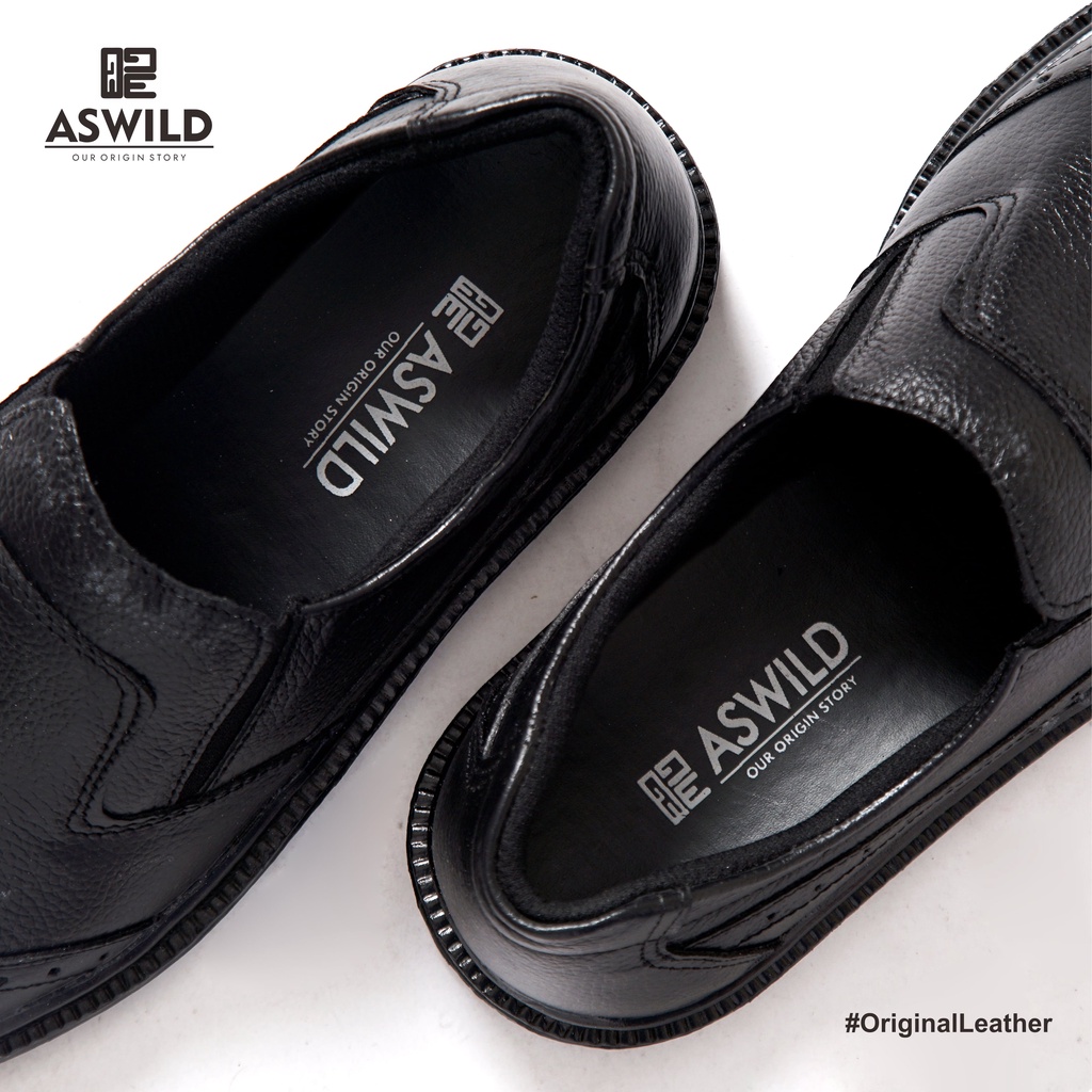 Aswild Store Sepatu Casual Loafer Boy Formal Casual - Type Omoshiroi Leather