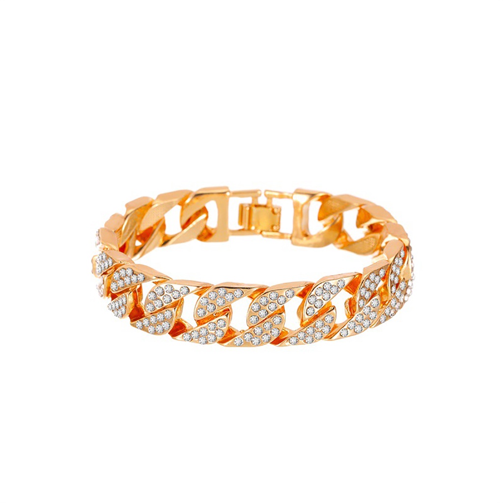 Hu Hu Hu Hu Hu Alat Bantu Pasang Kacamata♡ Gelang Rantai Kuba Hias Berlian Imitasi Untuk Wanita