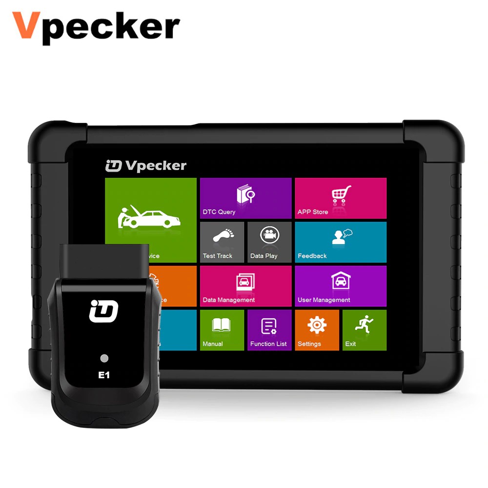 IMPORT Vpecker E1 Full System OBD2 WIFI Scanner Windows Tablet Diagnostic Tool Multi Languages ABS
