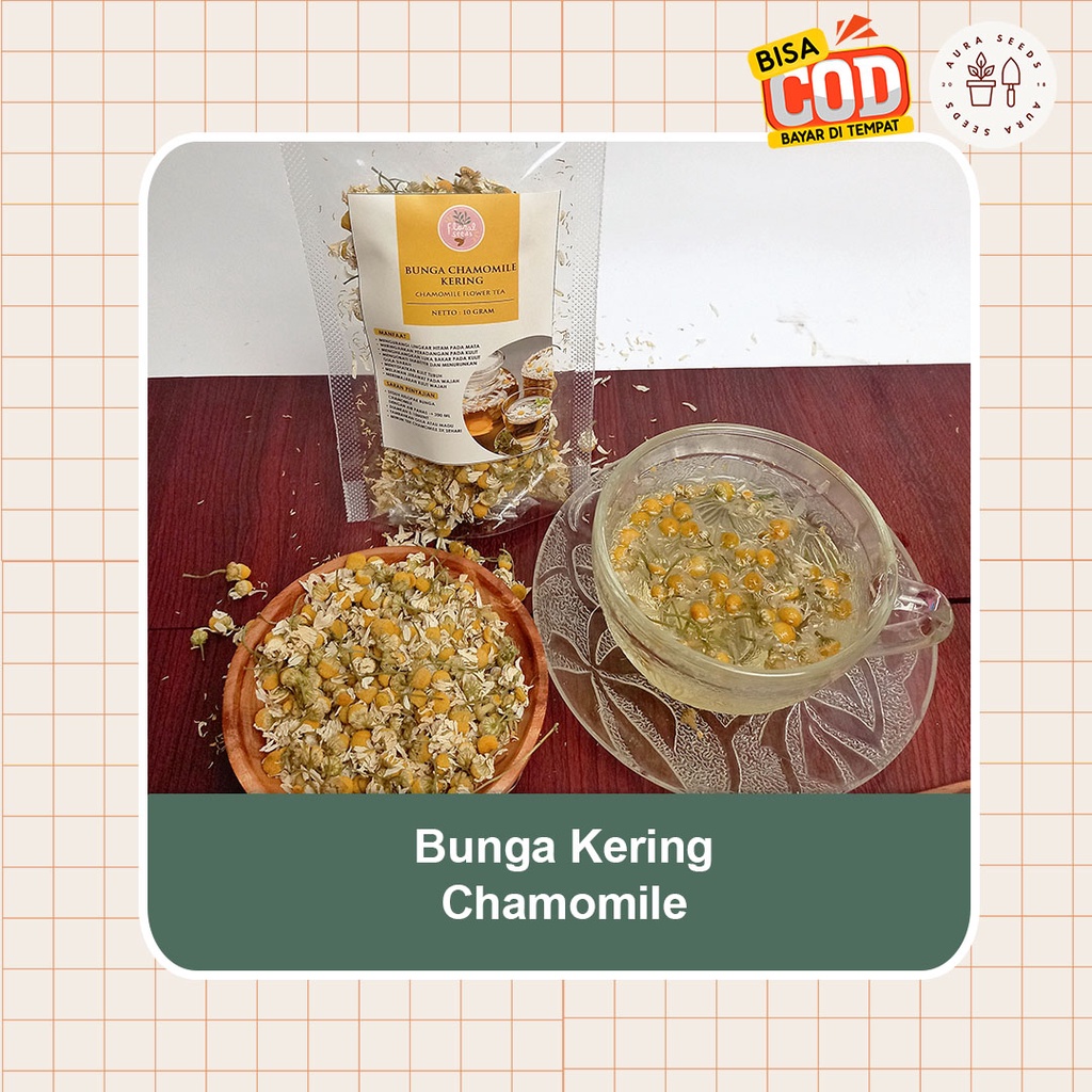 

Teh Bunga Chamomile Kering Camomile Tea Kamomil Minuman Herbal Flower Tea Premium - 10gr