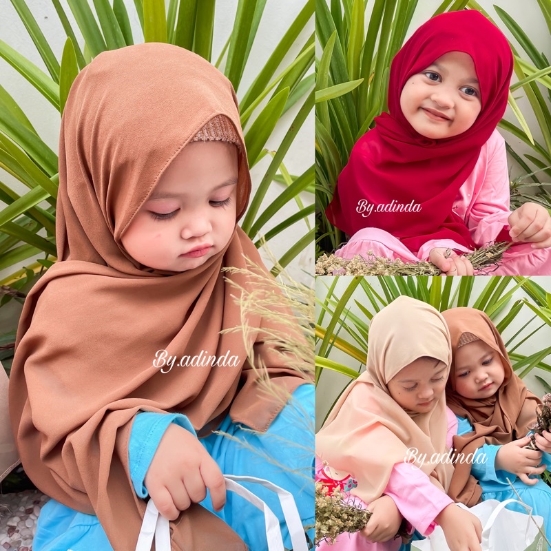 Pashmina Tali Anak / Pasmina Ceruty babydoll kids instant balita bayi