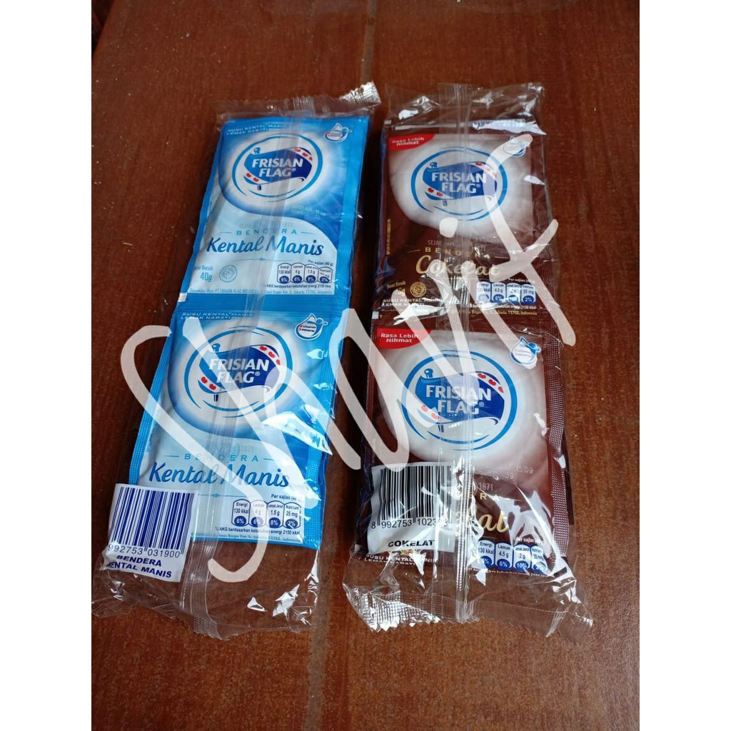 

Susu Kental Manis Bendera Sachet / Susu Bendera Cokelat (isi 6)