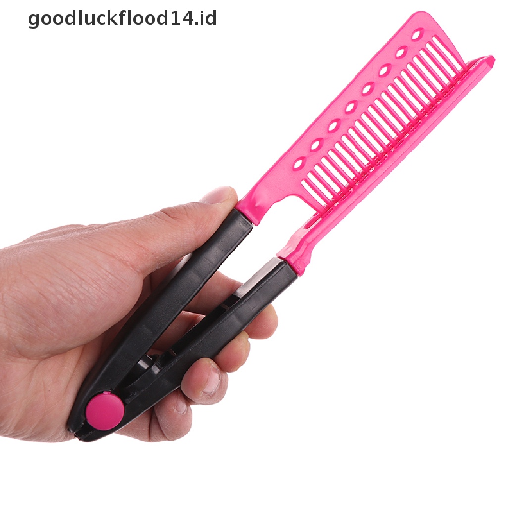 [OOID] 1X Straight Hair Comb Brush Tool For Dry Iron Hair Curl to Straight Hair Shaper ID