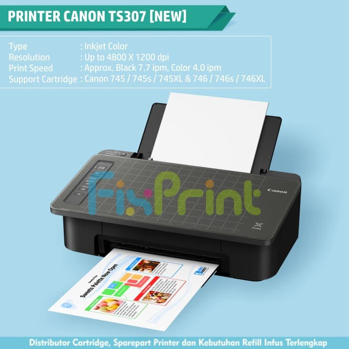 Printer Scan WiFi Wireless Canon ts307 - Printer Canon TS307 FSB361