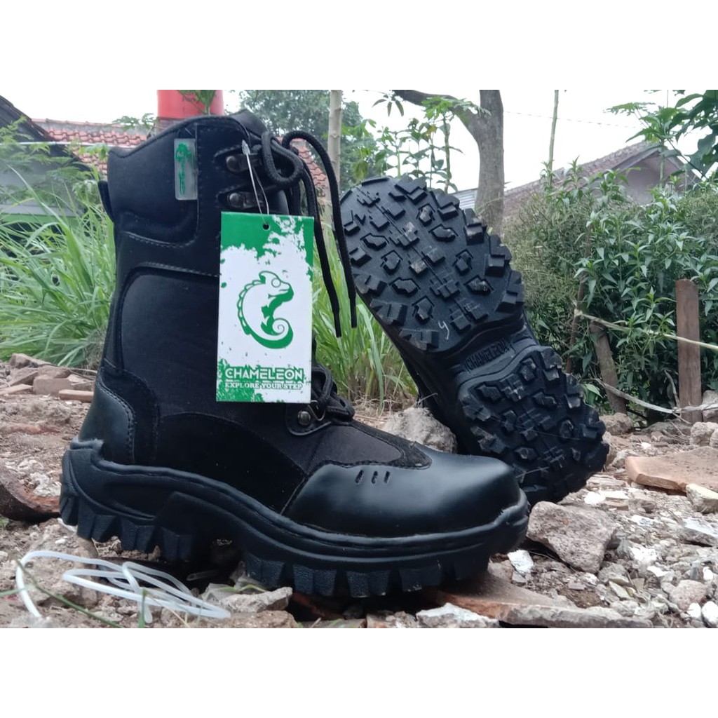 Sepatu Magnum Black Safety Boots Porli Security Kerja Lapangan 8inc