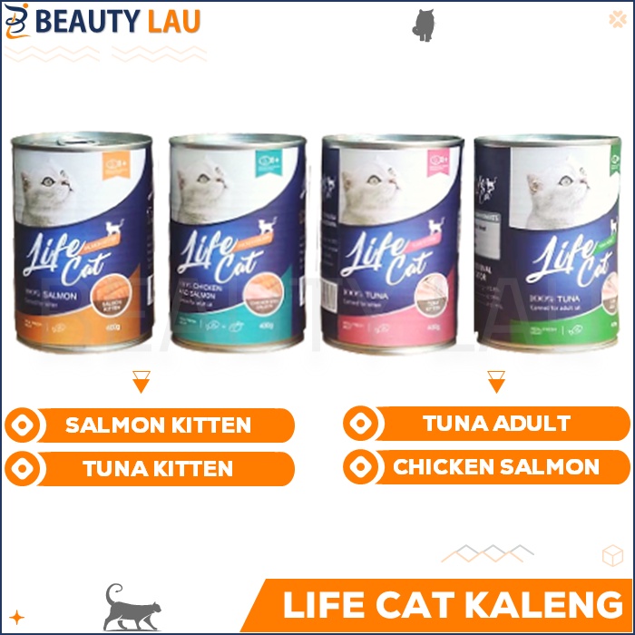 LIFE CAT KALENG 400GR MAKANAN KUCING BASAH CAT WET FOOD KITTEN ADULT MURAH ORIGINAL