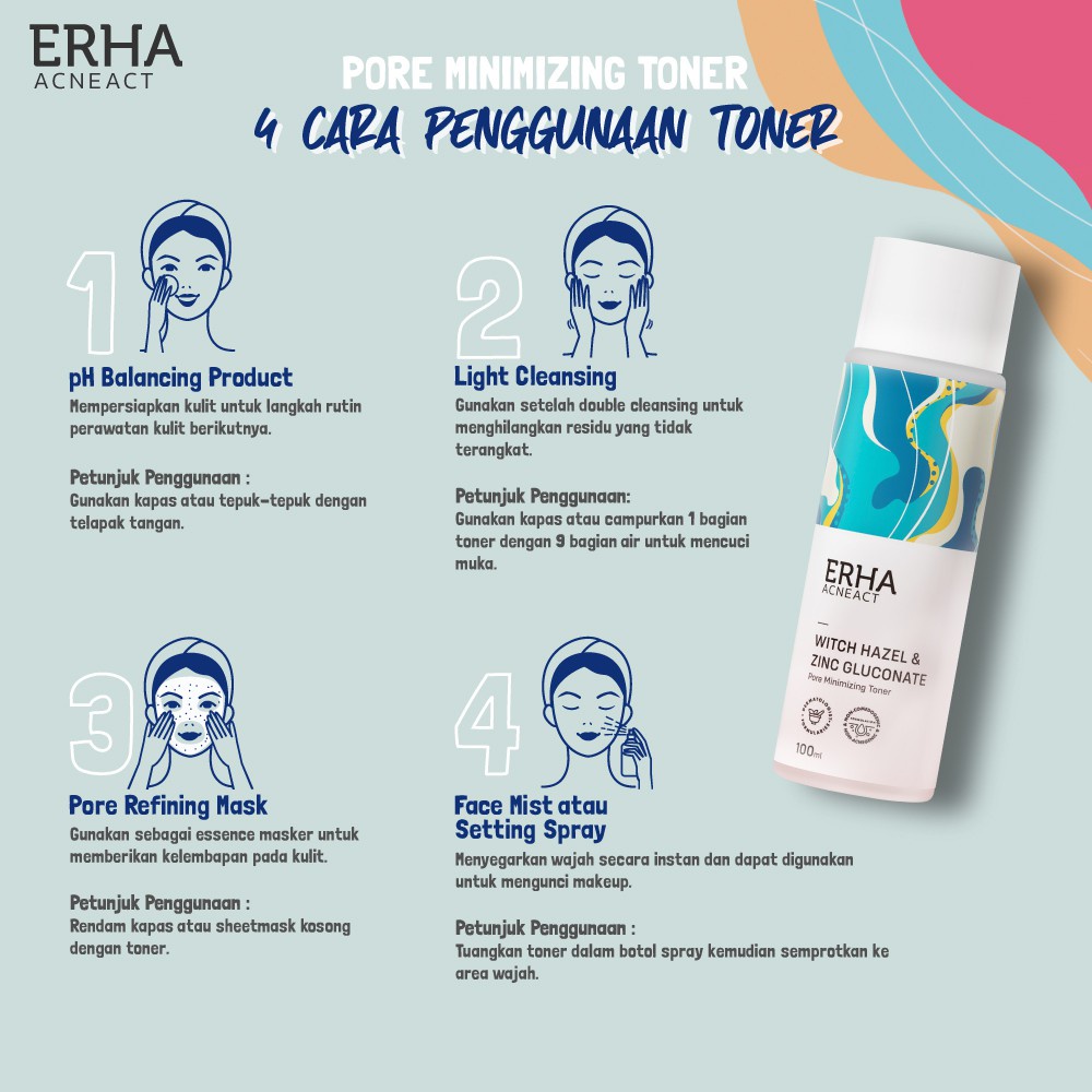 ERHA ACNEACT WITCH HAZEL &amp; ZINC GLUCONATE PORE MINIMIZING TONER