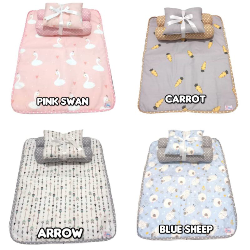 Swan Baby Matras bayi / Set matras perlak bayi /Tempat Tidur Bayi / Bedding set baby / Kado bayi