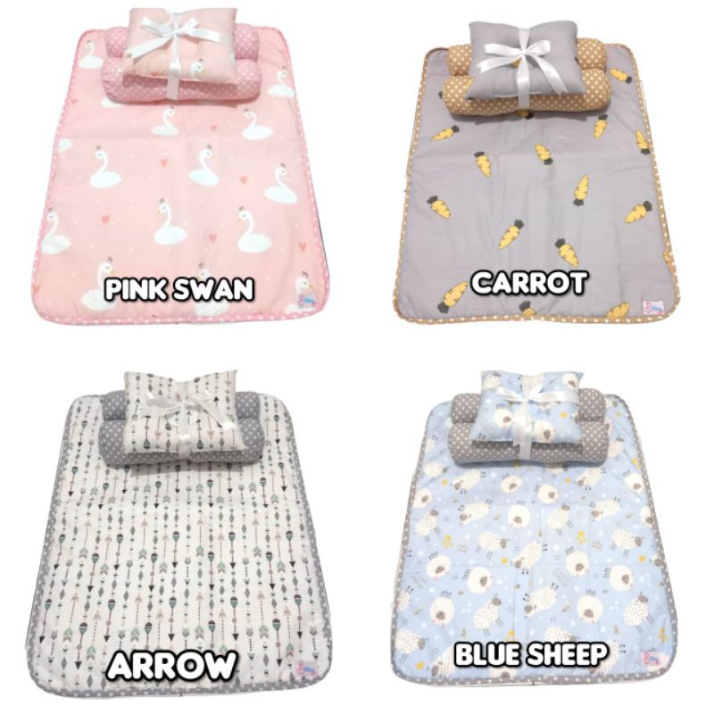 Swan Baby Matras bayi / Set matras perlak bayi /Tempat Tidur Bayi / Bedding set baby / Kado bayi