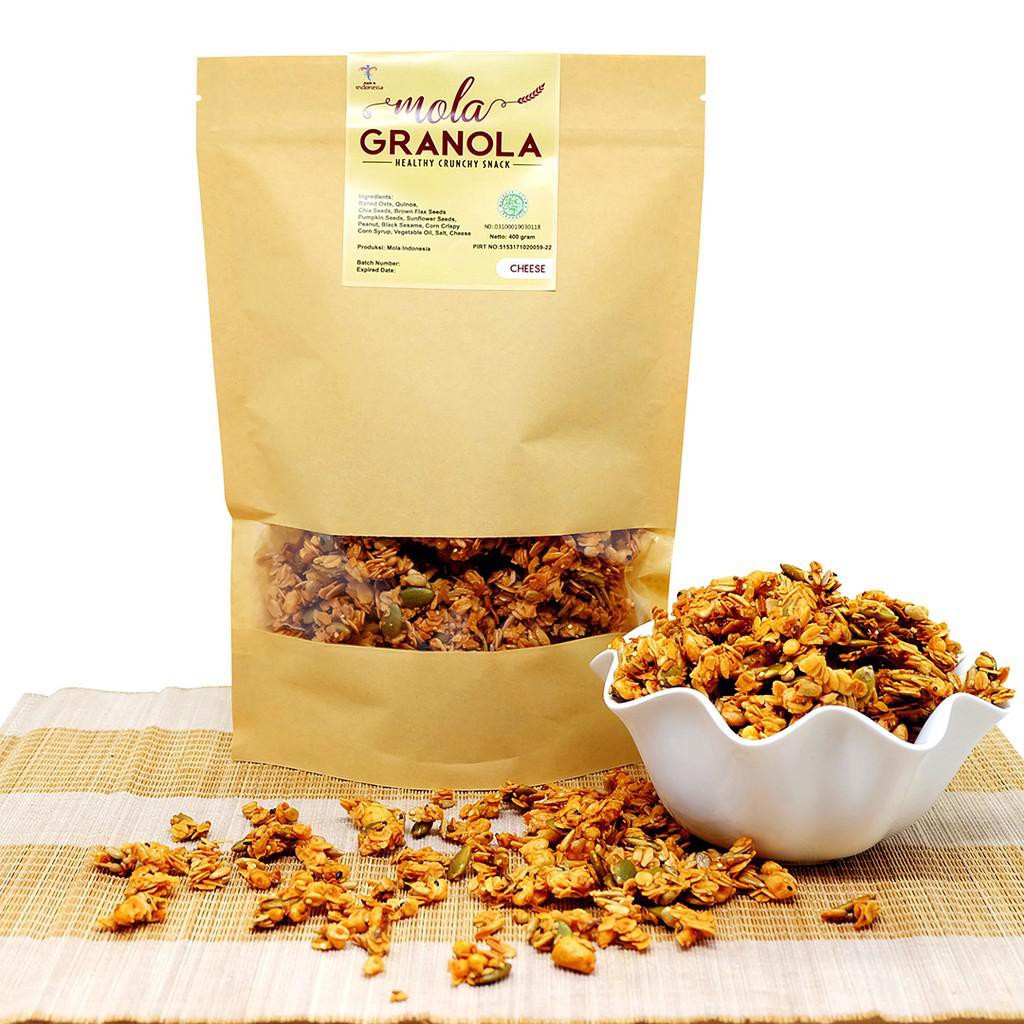 Mola Granola 400 gram / Menu Sarapan Sehat Atau juga Untuk Cemilan Diet