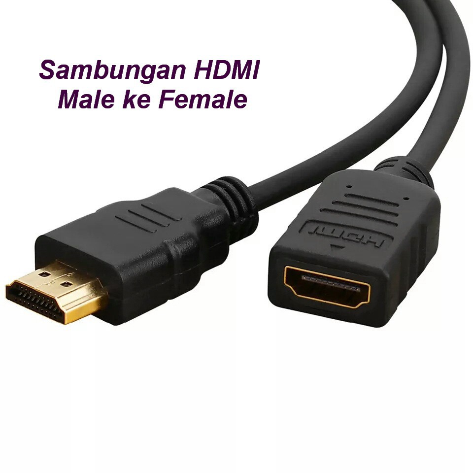 Kabel HDMI Extension Kabel Perpanjang HDMI Male To Female ukuran 30CM