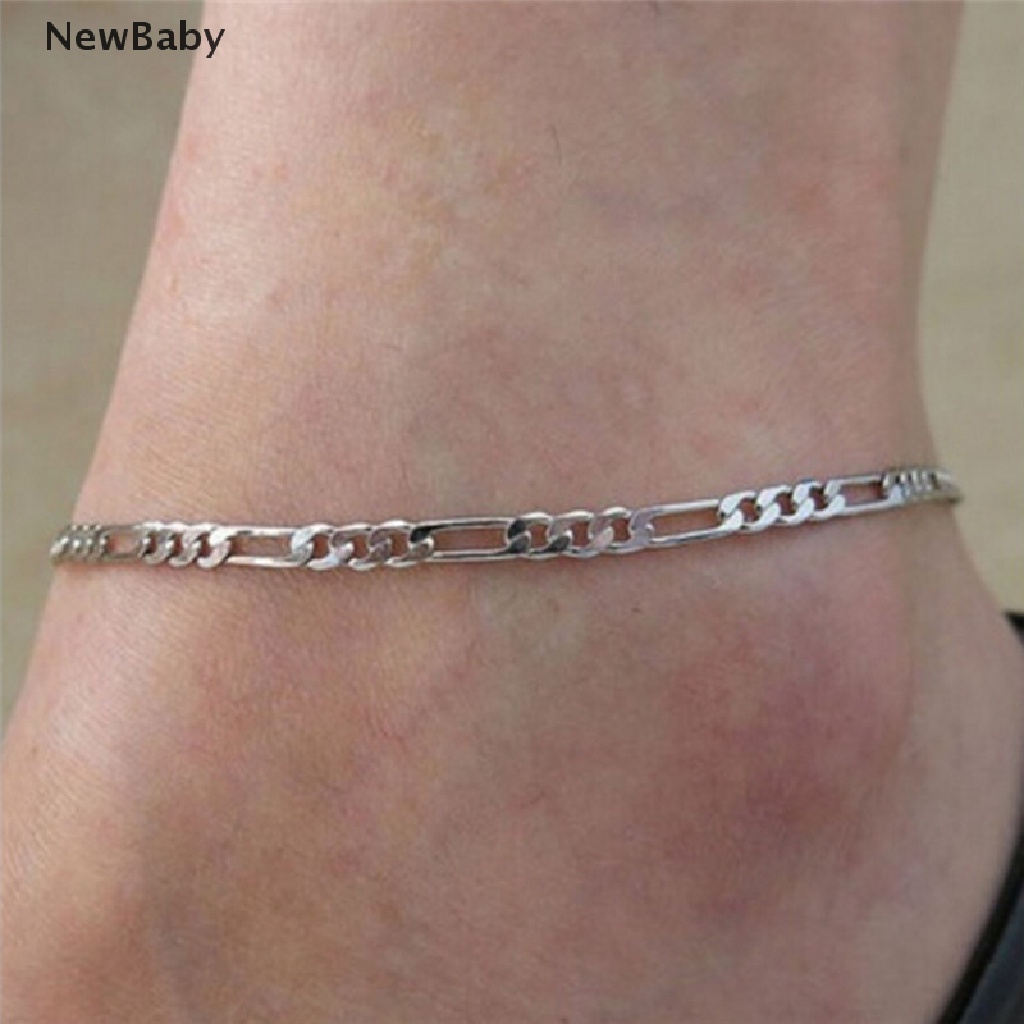 NewBaby 1 Pcs Fashion Gold Silver Plated High Quality Ankle Chain Anklet Foot Jewelry ID