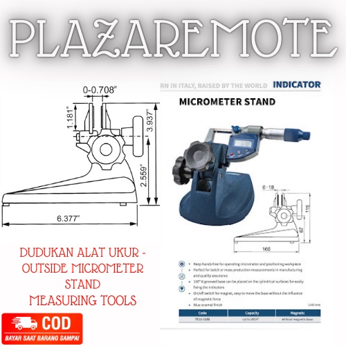 dudukan alat ukur  micro MICROMETER, stand pegangan