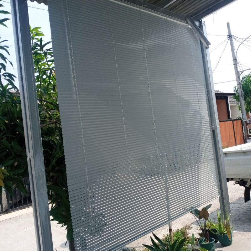 krey/ kerei /tirai outdoor/tirai teras/Tirai alumunium  venetian blind horizontal/ tirai penghalang 