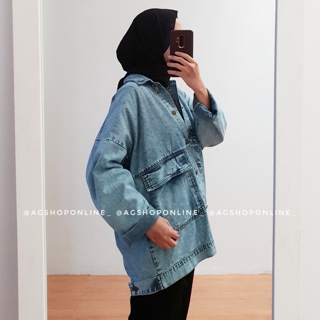 Vintage baggy oversized denim jacket 03