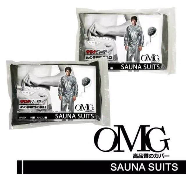 OMG Sauna Suit Kualitas Bagus / Baju Sauna / Jaket Celana Sauna Pembakar Lemak / Pakaian  Olahraga Pria Wanita Best Quality