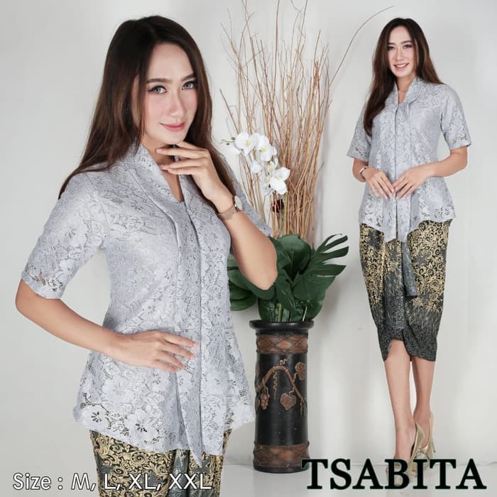 kebaya brukat floy pendek trendy