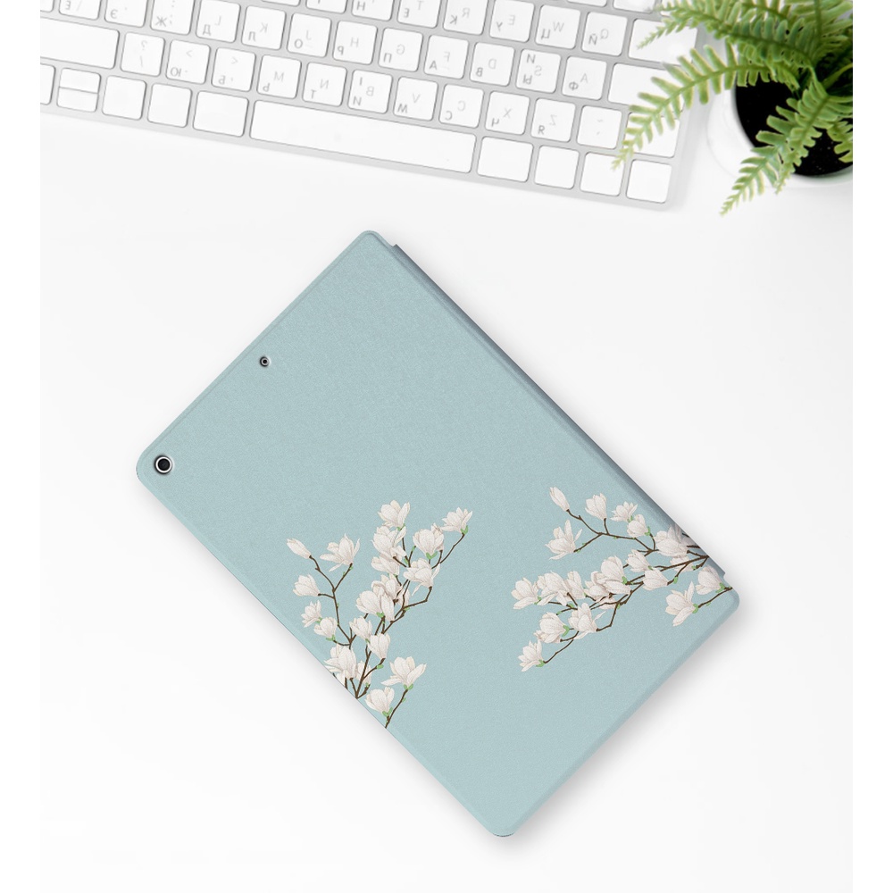 [Ready Stock] Untuk iPad 10.2 2021 2020 2019 iPad 9th 8th 7th Generation Fashion Tablet Pelindung Case Mekar Bunga Cantik Flip Stand Cover A2603 A2604 A2428