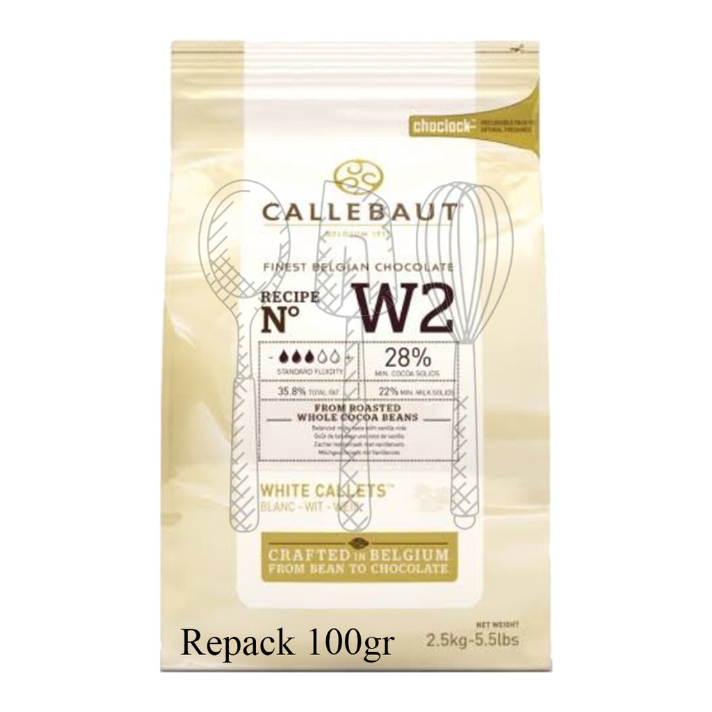 

Callebaut White Chocolate Repack 100gr
