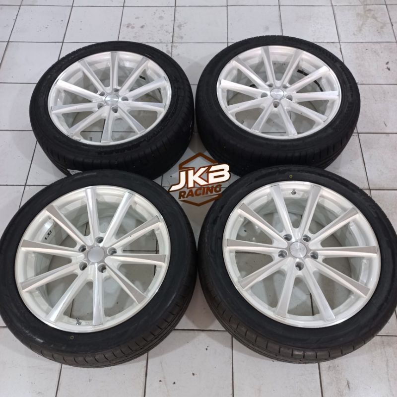 VELG SECOND TYPE HSR HUSTLER R19 LEBAR 8,5 HOLE 5X114 + BAN 245-45 R19