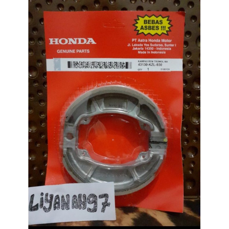 KAMPAS REM BELAKANG Vario 110 Beat fi Beat Pop Beat new scoopy fi karbu Vario 125 Vario 150