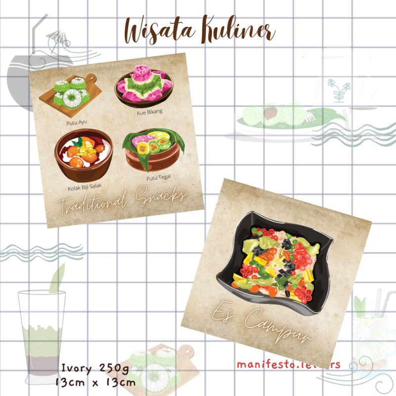 

Postcard Square Snack Tradisional | Es Campur | Makanan | Kuliner Nusantara