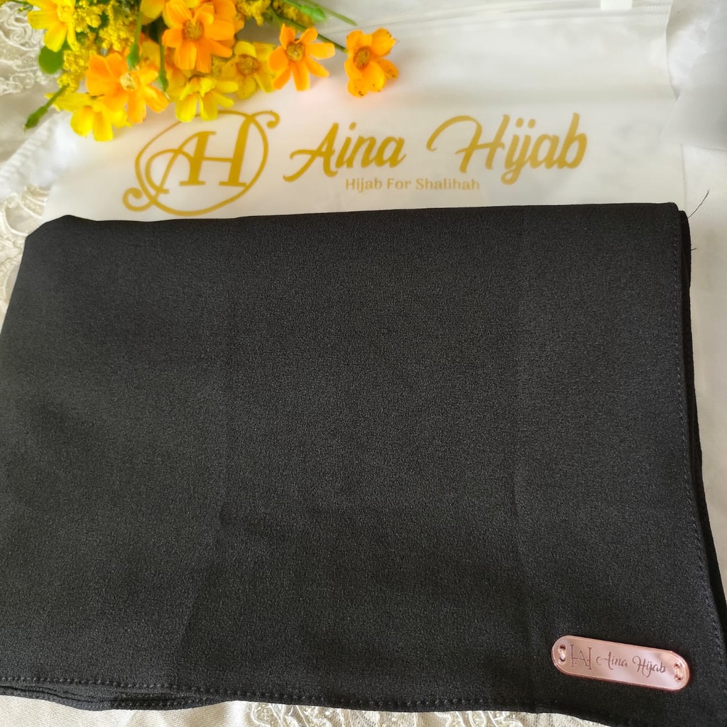 Aina Hijab Bella Square  Premium Jahit Tepi Anti Letoy