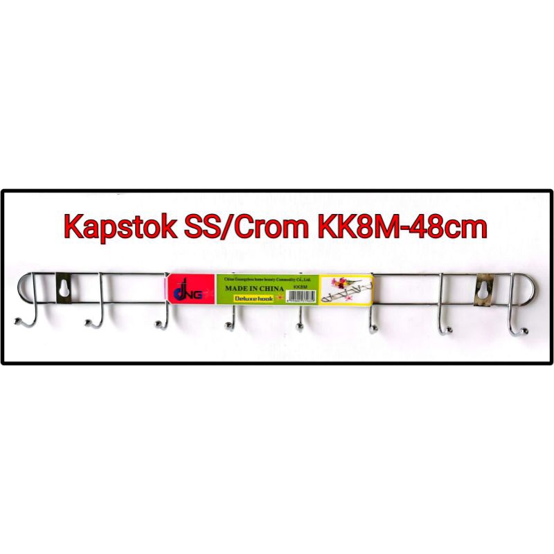 Kapstok Stainless Crom Putih 8 Gantung KK8M-48cm