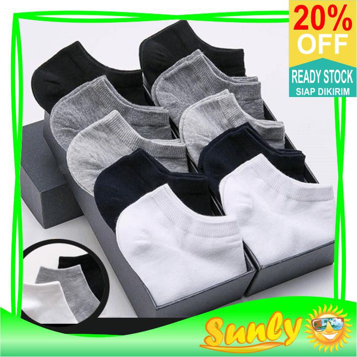 ☀ Sunly ☀ A054 Kaos Kaki Polos Motif Pendek Dibawah Mata Kaki Kaoskaki Office Olahraga Fashion