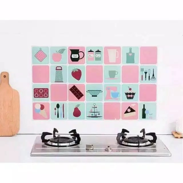 

Wall Sticker KITCHEN Stiker Dinding Dapur Anti Minyak Aluminium Foil - Cat