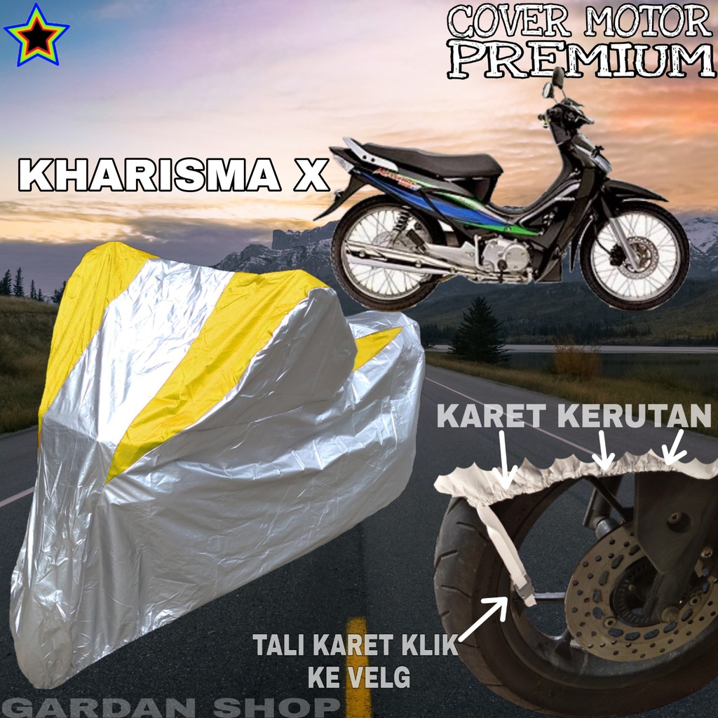 Sarung Motor KHARISMA X Silver KUNING Body Cover Kharisma PREMIUM