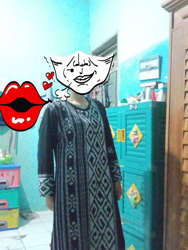 Baju Gamis Batik Syari Tenun Troso Jepara Bahan Kain Tenun Etnik Blanket Adem Nyaman Nyerap Keringat