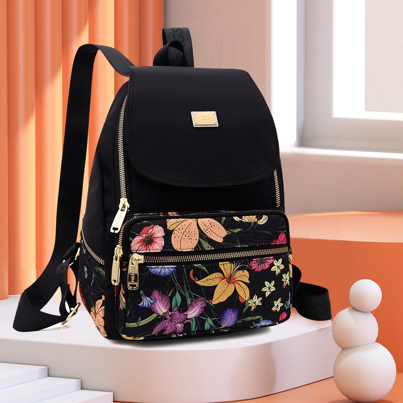 TAS RANSEL WANITA KOREA 3 RESLETING ANTI AIR KAMINE TA571B5 MOTIF BUNGA BACKPACK GENDONG CEWEK KOREA PUNGGUNG SEKOLAH KULIAH KERJA IMPORT REMAJA KEKINIAN BATAM PREMIUM FASHION