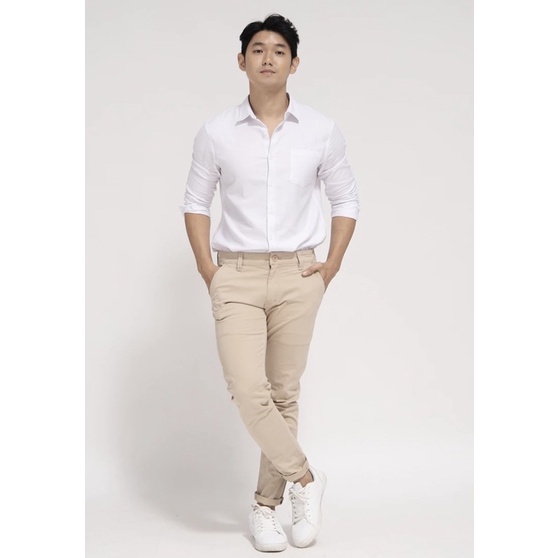 Celana Chinos pria cowok Slimfit Long Chinos 28-34 Celana Chinos pria tren kekinian