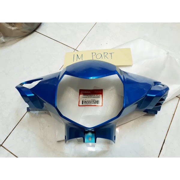 ORI AHM batok cover lampu depan revo 100 biru langit cerah 53205-kvr-600abm