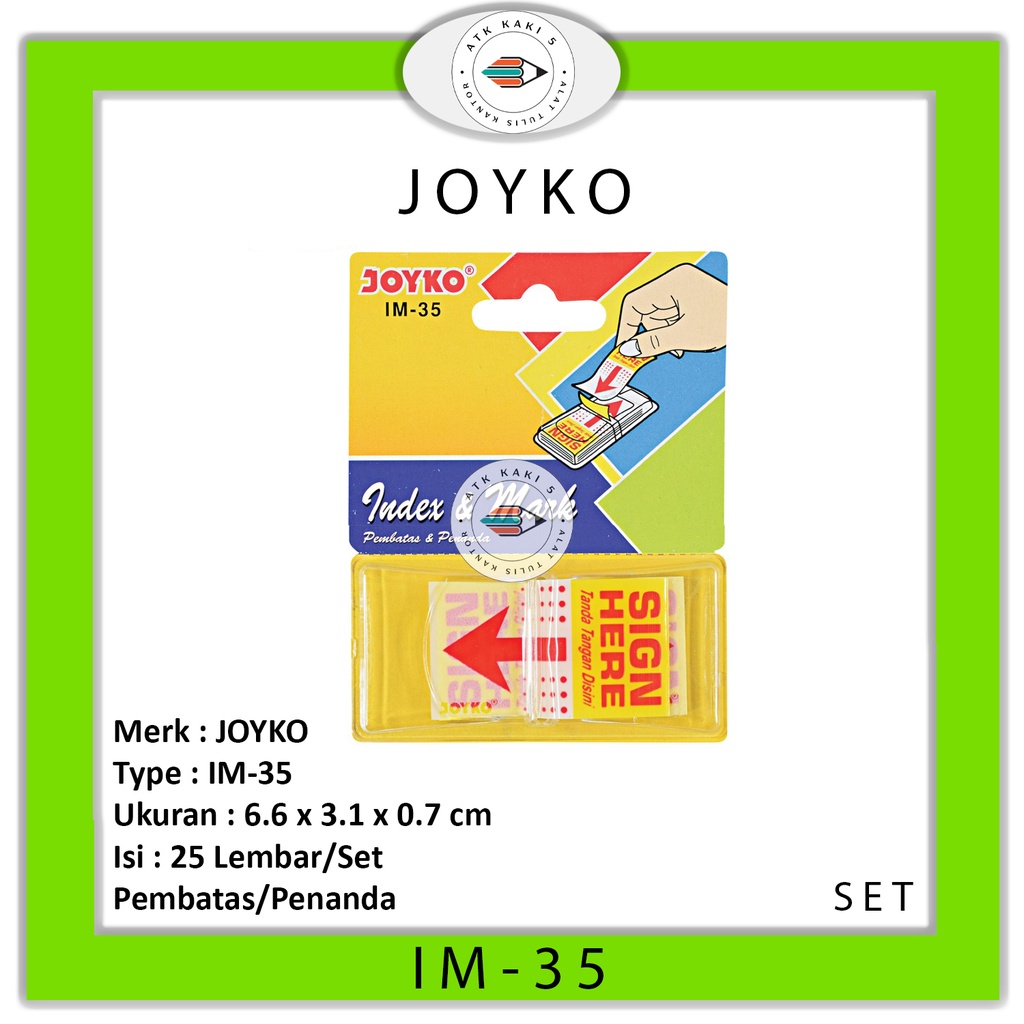 

JOYKO - Index & Mark Penanda Pembatas IM-35 - SET