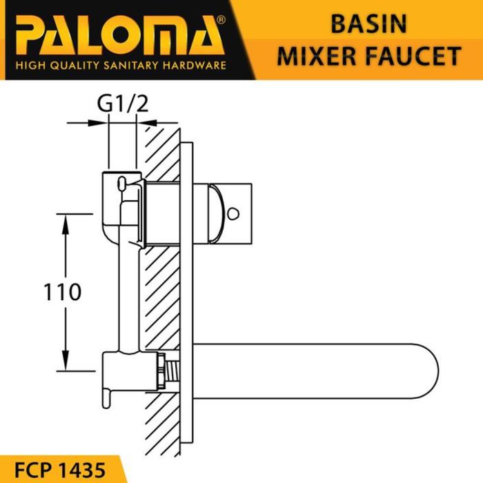 PALOMA FCP 1435 Keran Mixer Wastafel Cuci Tangan Panas Dingin Kran Air