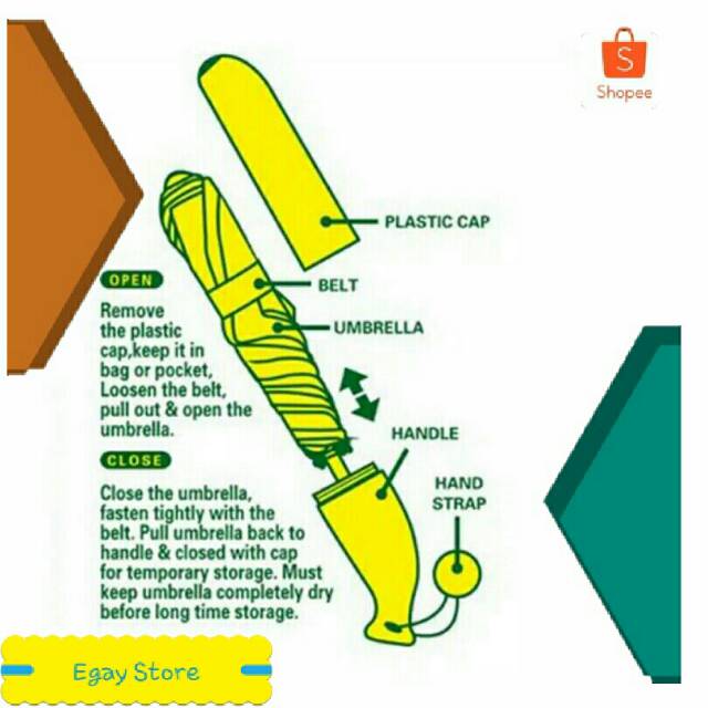 TERBARU ! PAYUNG LIPAT PISANG  ANTI SINAR UV / UMBRELLA UV PROTECTION ORIGINAL UNIK MURAH TERLARIS