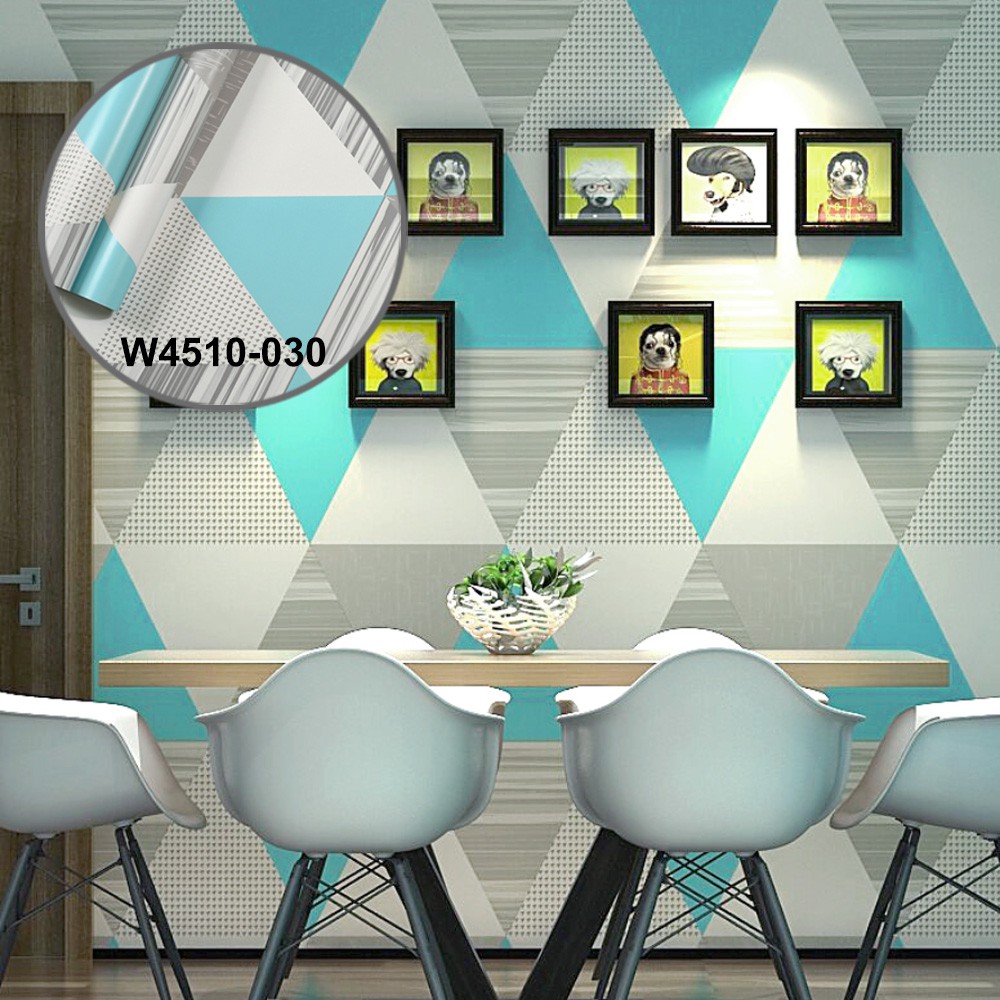 Wallpaper Kamar MOTIF SEGITIGA Sticker Dinding Dekorasi PREMIUM QUALITY 45cm x 1mtr