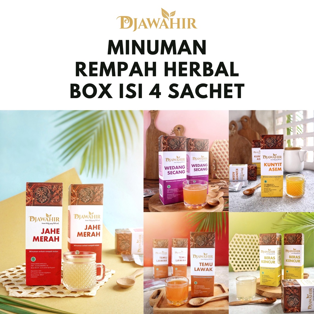 

Minuman Rempah Herbal DJAWAHIR Box isi 4 sachet